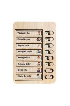 hak-iş oyuncak | Çocuklar İçin Günlük Aktivite ve Sorumluluk Bilinci Panosu