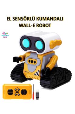 Brother Toys Uzaktan Kumandalı El Hareketlerine Duyarlı Wall-E Benzeri Oyuncak Robot 12 Cm.