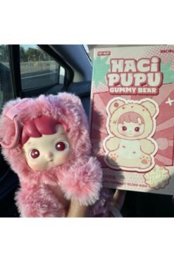 DMR Accessoire Popmart 1 adet haci pupu gummy bear labubu yeni seri tatlı peluş oyuncak