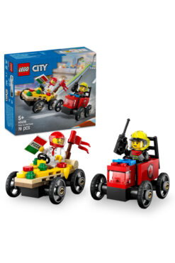 LEGO ® City Pizza Arabası İtfaiye Kamyonuna Karşı Yarış ArabasıPaketi 60458- 5+ Oyuncak Yapım Seti (70P)