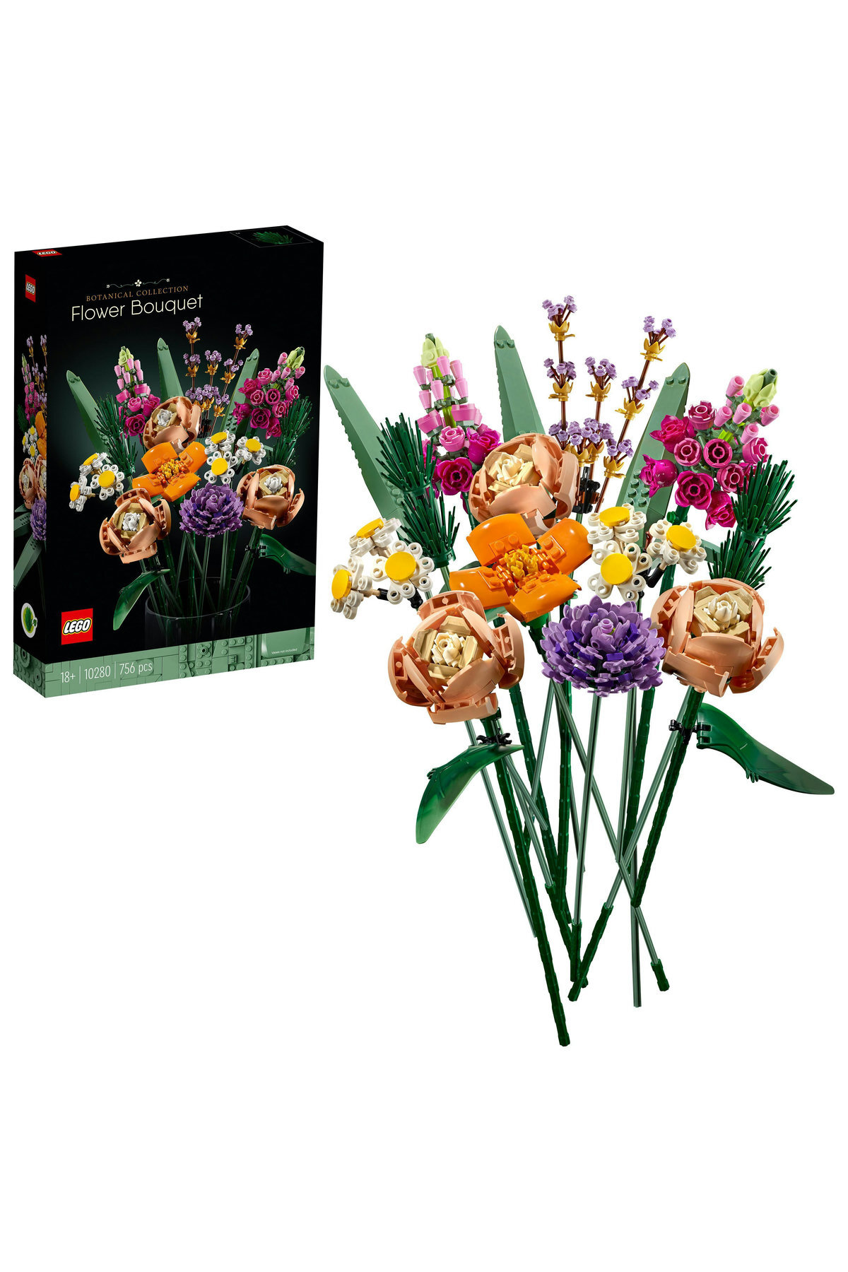 LEGO ® Botanicals Çiçek Buketi 10280 - Yetişkinler için Çiçek Model Yapım Seti (756 Parça)