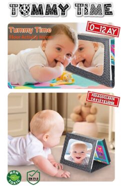 MAGNET İQ Tummy Time Aynalı Ilk Zeka Kartları – 0-12 Ay Bebekler Için Gelişim Destekleyici Eğitim Seti