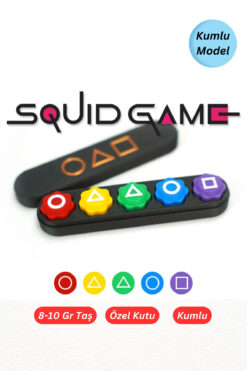 Genel Markalar Squid Game 2 Gonggi 5 Taş ( Beş Taş ) Oyunu Kutulu Premium Dolu Taşlar
