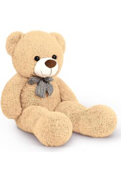 Sole 90 Cm Papyonlu Peluş Ayı - % 100 Yerli Pelüş Papyonlu Ayıcık