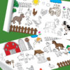 metafortoys Çiftlik Hayatı Dev Boyama Kağıdı 2.5 Metre Kağıt Aktivite Rulosu