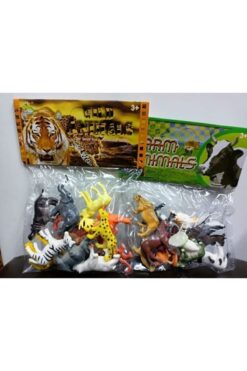 Vardem Oyuncak Plastik Hayvan Setleri 1paket Vahşi Hayvanlar 1paket Çiftlik Hayvanları 2li Set(minik Boyut)