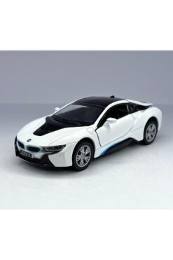 Kinsmart Bmw I8 - Çek Bırak 5inch. Lisanslı Model Araba, Oyuncak Araba 1:36 Beyaz