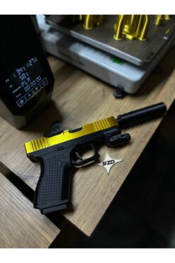 Szdesing GLOCK 19 GOLD ALTIN RENK OYUNCAK MAKET