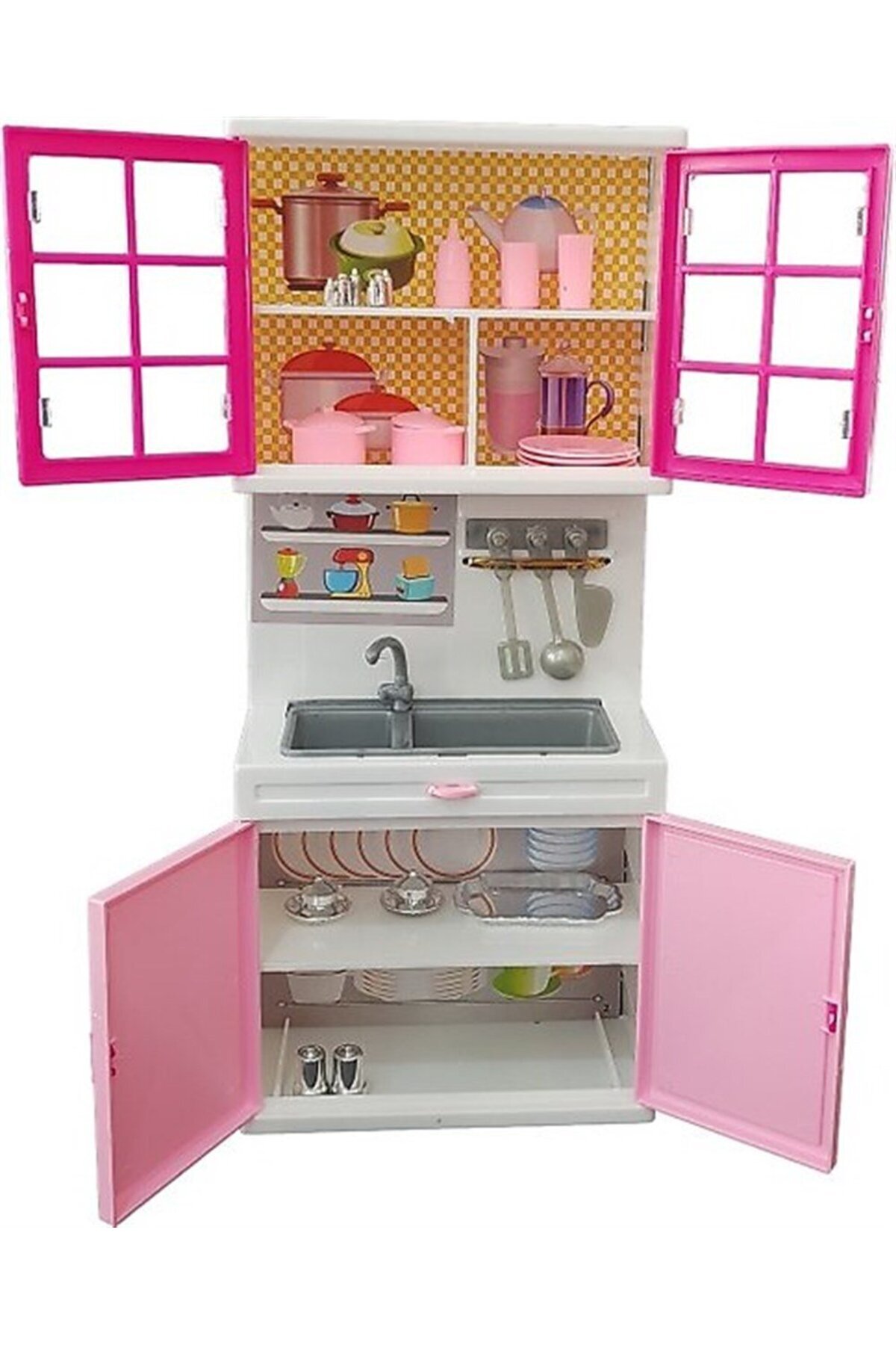 scntoys My Happy Kitchen Mutfak Tezgahı ve Dolabı Oyuncak Mutfak Seti lavabo Oyuncak Evcilik Seti
