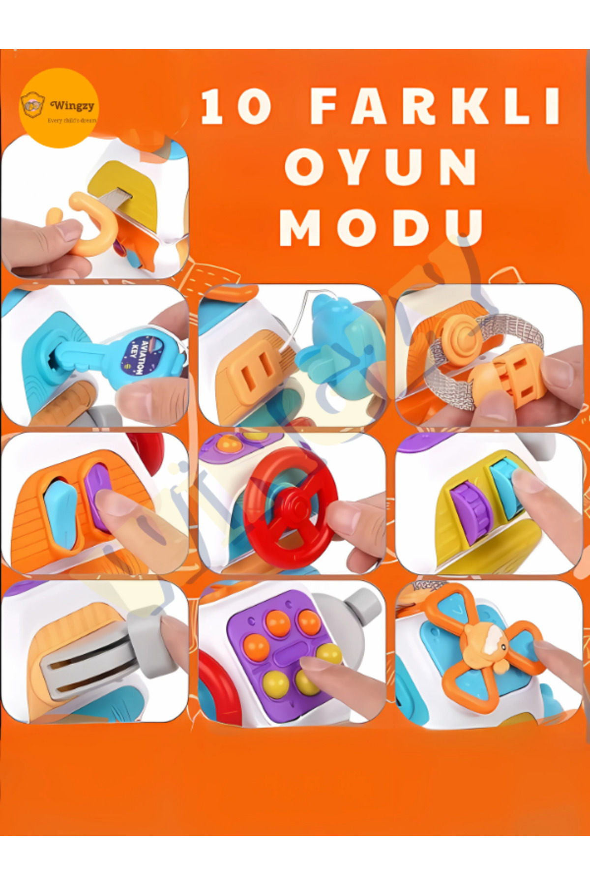 Wingzy Eğitici Ve Eğlendirici Montessori Aktivite Oyuncağı 10 Farklı Oyun Modu Ile Maksimum Eğlence - Görsel 2