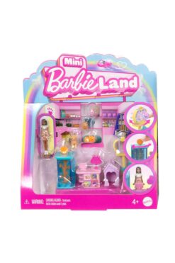 Barbie Mini BarbieLand™ Bebek ve Oyun Seti, 4 cm'lik Barbie bebek ile Evcil Hayvan Butiği JCR30