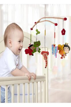Ax Axentia Bebek Beşik Süsü Dönence Ahşap Hayvan Figürlü Beşik Dönencesi Uyku Yardımcısı