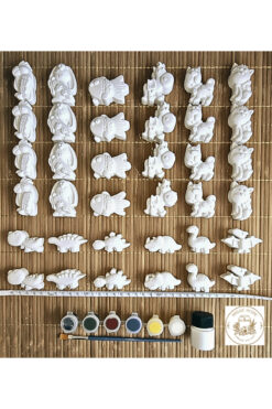 Misse 36 Adet (3D) Hayvanlar Alemi Taş Boyama Figür Çocuk Gelişimi Boyama Etkinlik Seti Zoo Stone Painting