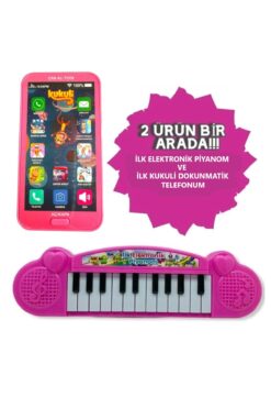 Brother Toys Oyuncak Dokunmatik Kukuli Oyuncak Cep Telefonu Ve Elektronik Sesli Piyano 2'li Set