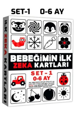 a v d a Diytoy Bebeğimin Ilk Zeka Kartları Set-1 / 0-6 Ay Eğitici Kartlar