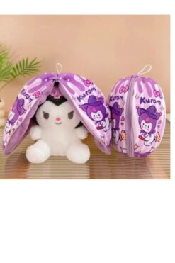 TİVENS Peluş Oyuncak , Sanrio Peluş kuromi Büyük Boy Kapalı 30cm Peluş Kawaii Uyku Arkadaşı Hediye Peluş