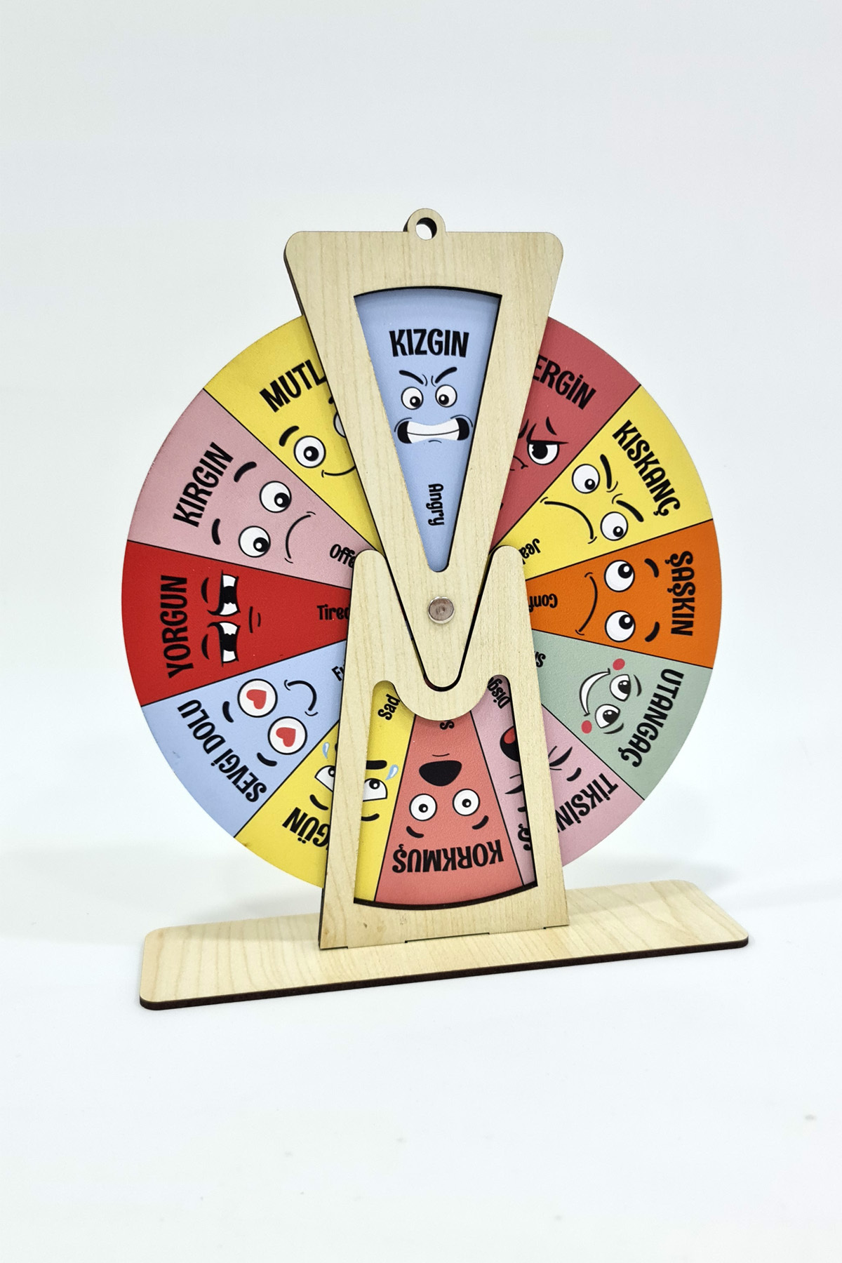 metafortoys Ahşap Duygu Çarkı Oyuncağı, Montessori Duygu Tablosu - Görsel 2