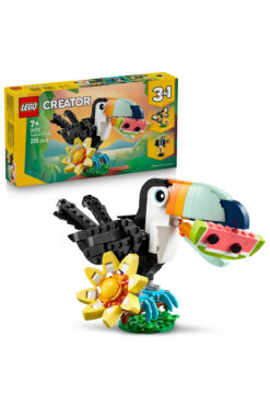 LEGO ® Creator 3'ü 1 Arada Vahşi Hayvanlar: Tropikal Tukan Kuşu 31173 - 7+ Oyuncak Yapım Seti (225P)