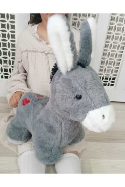 LRS STORE Büyük Boy Eşek Peluş Figür Sevimli Kalpli Eşek Sıpası 40 cm