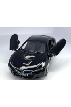 Genel Markalar Bmw I8 - Çek Bırak 5inch. Lisanslı Model Araba, Oyuncak Araba 1:36 Siyah
