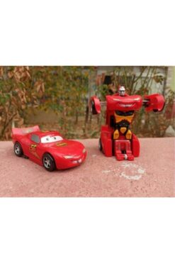 Erdem Oyuncak Tek Tuşla Robota Dönüşen Cars Şimşek Mcqueen Çek Bırak Araba