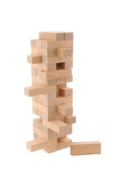 Jenga Büyük Boy Doğal Ahşap Denge Oyunu Kule Oyunu 54 Parça