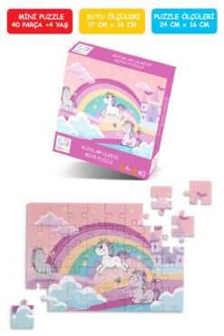 Çılgın Zeka Rüyalar Ülkesi Mini Puzzle 40 Parça 3-7 Yaş Çocuk Puzzle Yapboz