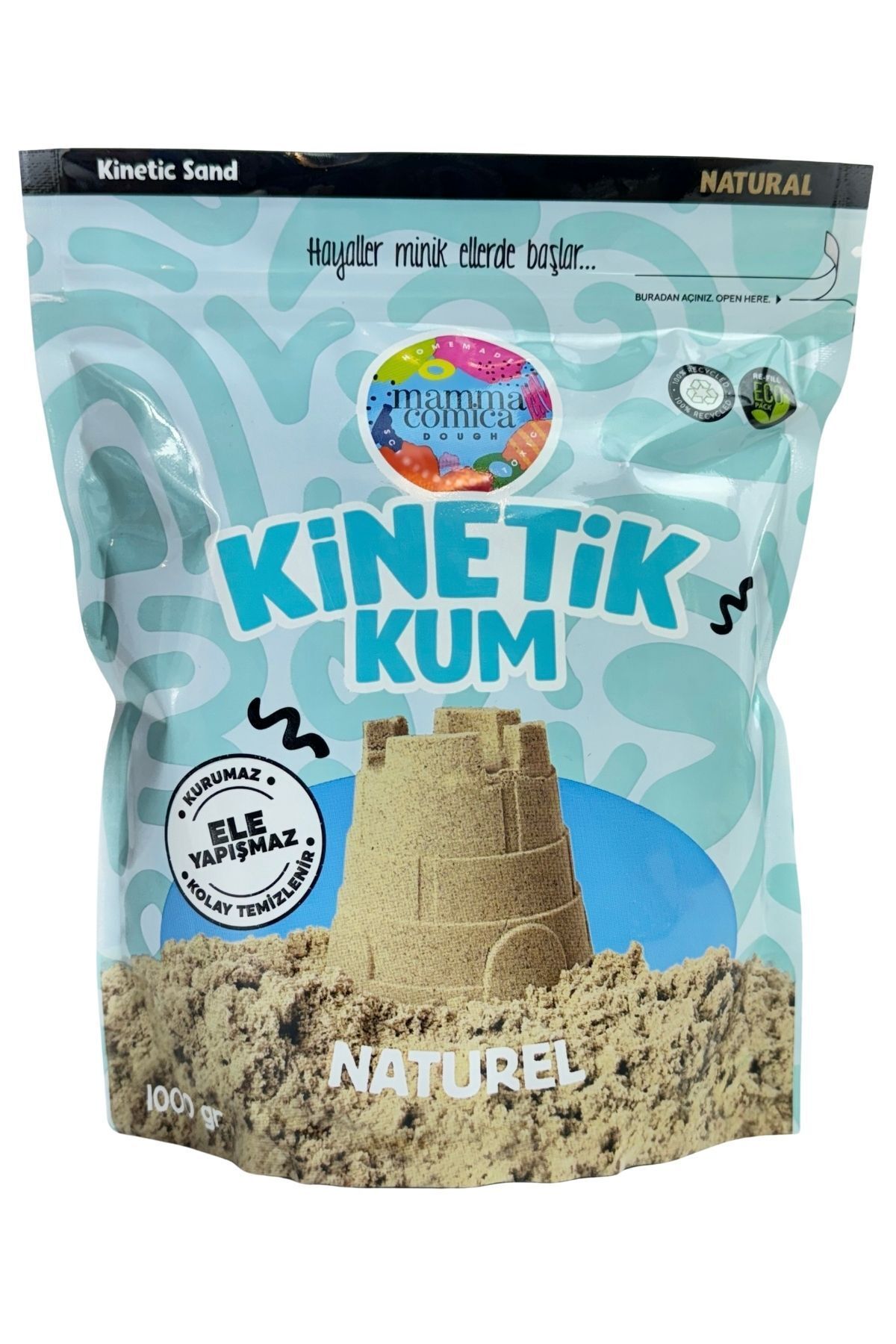 MammacomicaDough Mammacomica Dough Naturel Kinetik Kum - 1000 gr