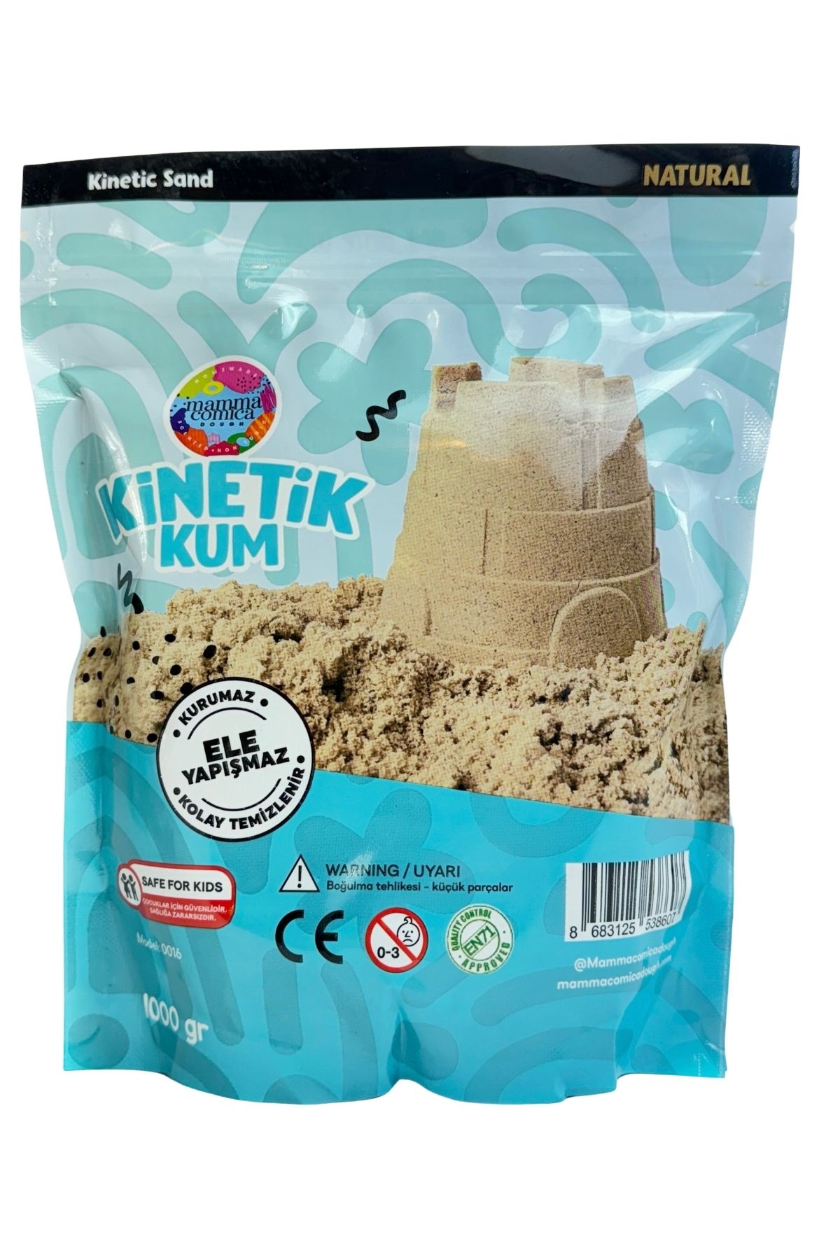 MammacomicaDough Mammacomica Dough Naturel Kinetik Kum - 1000 gr - Görsel 2