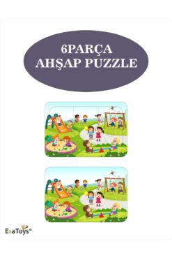 esatoys Ahşap Çocuk Puzzle 6 Parça