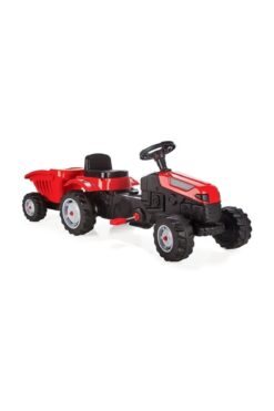 PİLSAN ACTIVE TRAKTÖR RÖMORKLU PEDALLI (KIRMIZI)