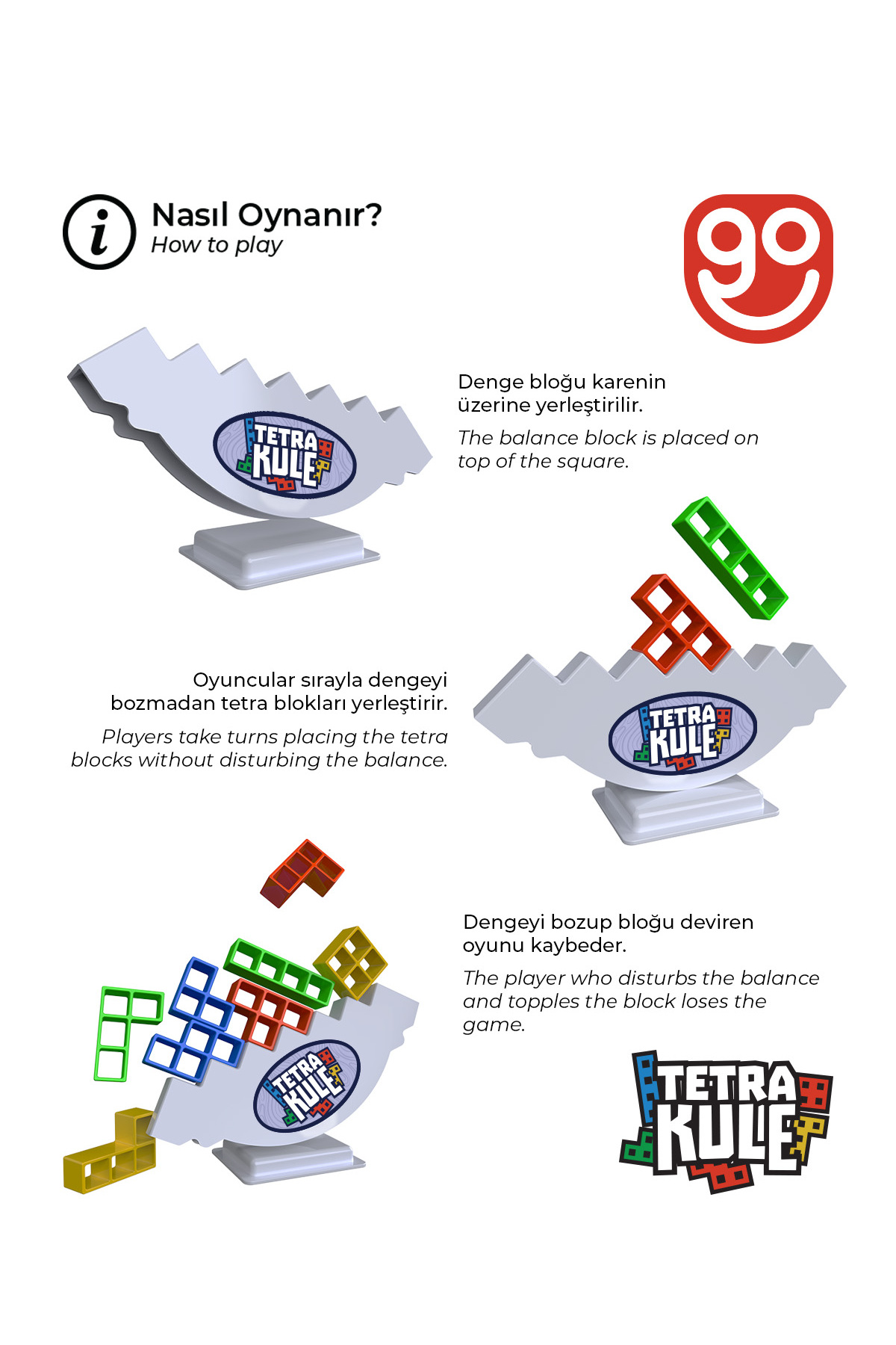 Go Toys Tetra Kule Denge Oyuncağı Eğitici Kutu Oyuncak Tetris Kule Tetra Tower - Görsel 3