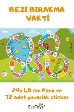 esatoys Tuvalet Eğitimi Sticker Panosu – 60'lı Set – 2-3 Yaş – Eğitici Ödül Tablosu