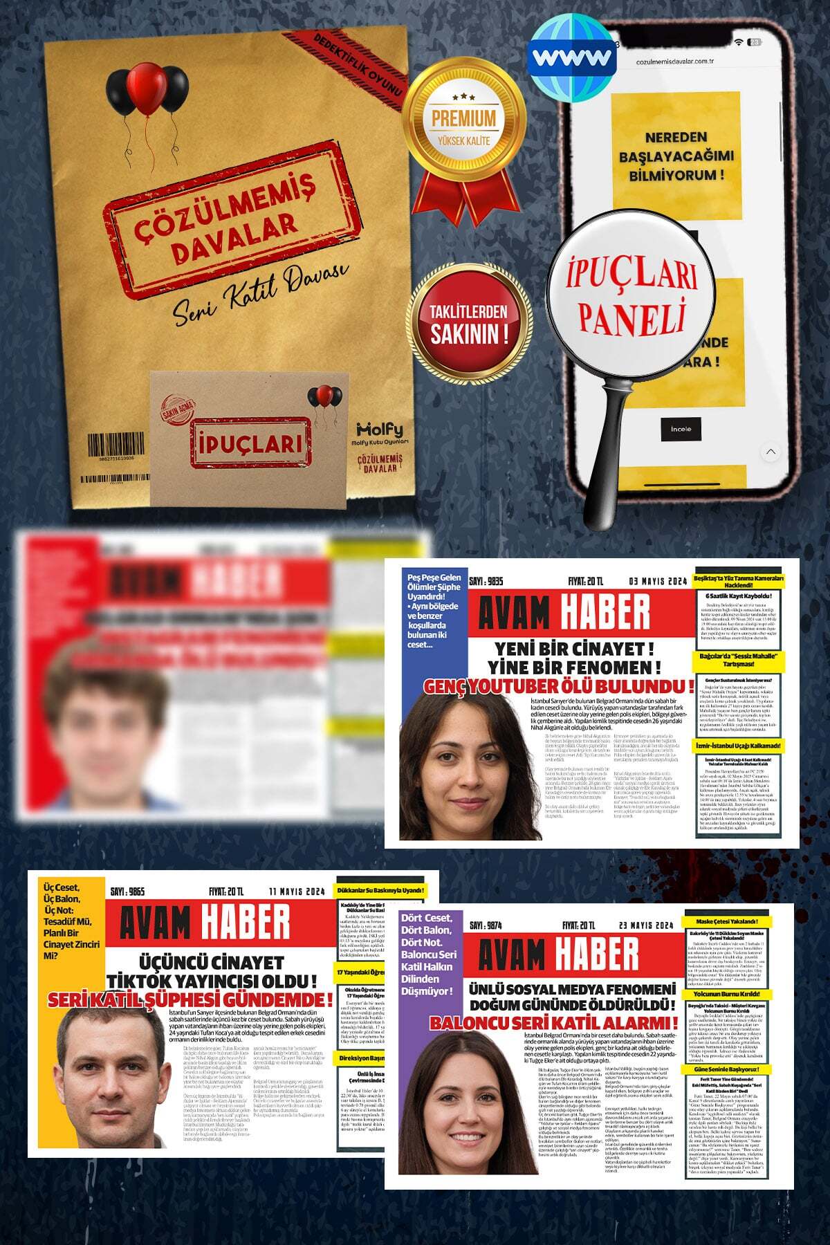 çözülmemiş davalar Seri Katil Davası Dedektif Oyunu Suçluyu Bulma Dedektiflik Oyunu, Cinayet Çözme Katili Bulma Oyunu - Görsel 2