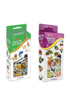 Diytoy 2'li Buzdolabı Manyetik Hayvanlar Meyveler Ve Sebzeler Magnet - Bultak Şablonu