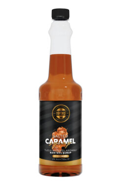 By Tüfekçi Tuzlu Karamel (Salted Caramel) Kokteyl, Kahve Ve Pasta Şurubu 750 ml – Gerçek Şeker