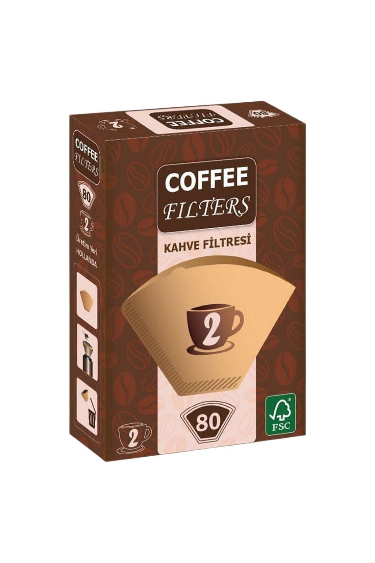 Coffee Filters Coffeo Filters NO2 80 Adet Kahve Filtre Kağıdı x 4 Adet - Görsel 2
