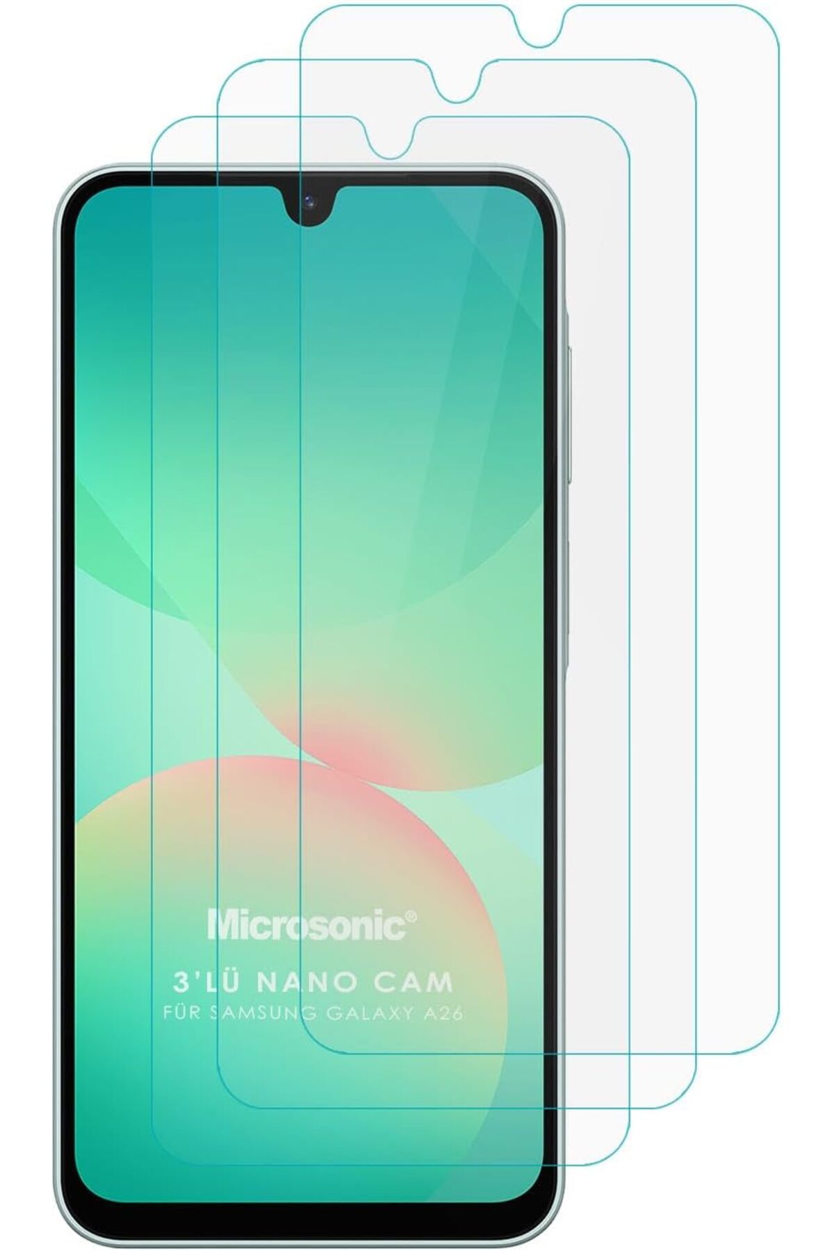STOREMAX Galaxy A26 Screen Protector Glass Cam Ekran Koruyucu (3`lü Paket) [Galaxy A26 ile Uyumlu Ekran Koruy