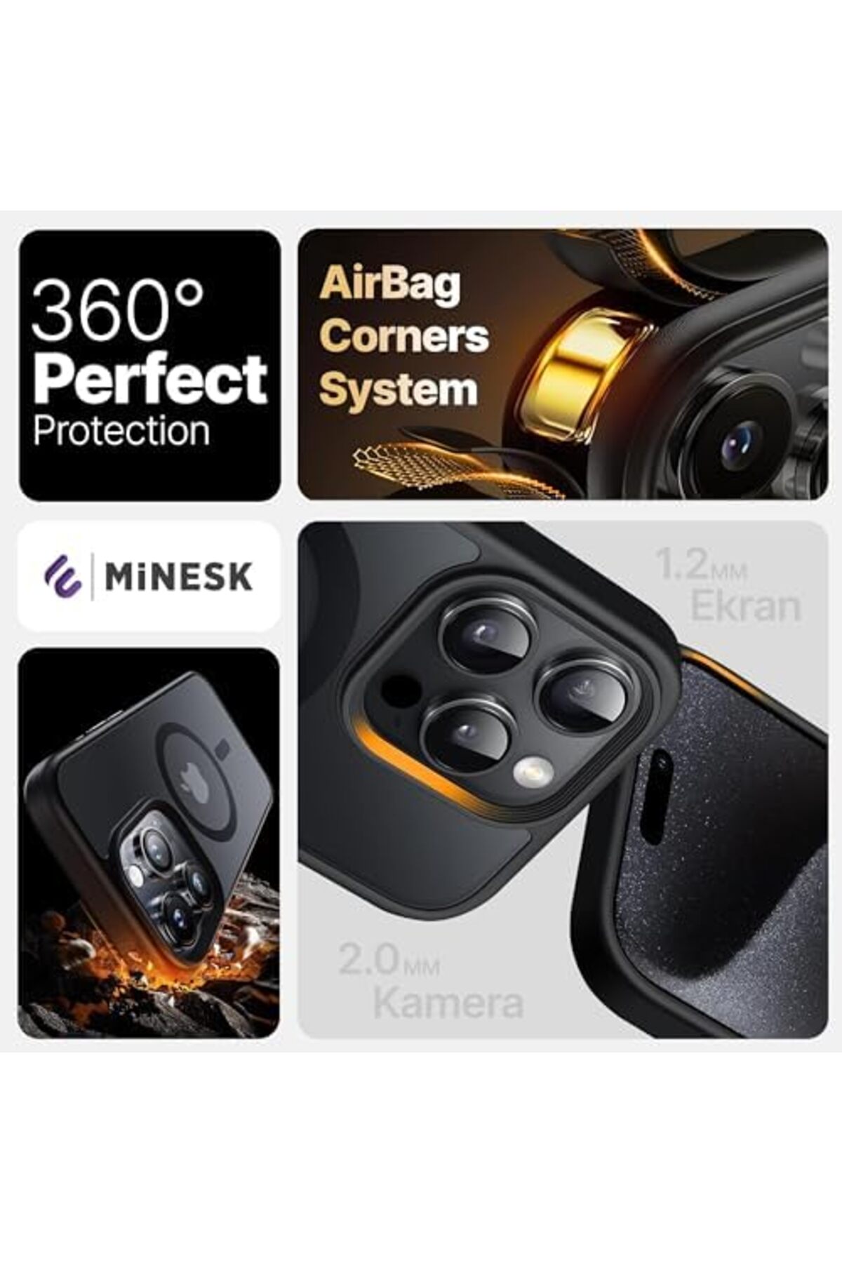 STOREMAX 13 ve 14 için ile Uyumlu Fusion Mat Serisi Kaliteli Orijinal Versiyon Kılıf Metal Tuş Takımı ve Ultr - Görsel 2