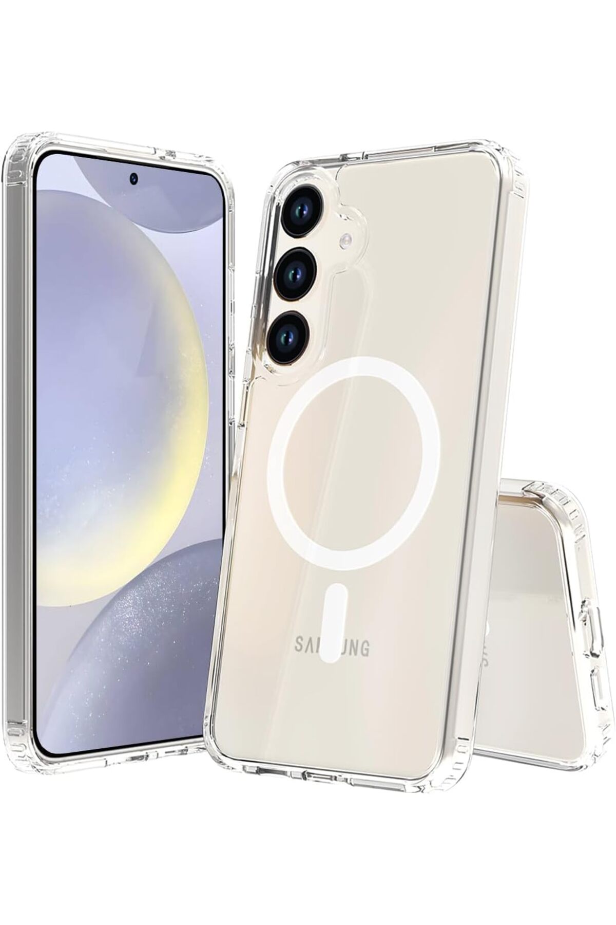 STOREMAX LABS S24 ile Uyumlu (6.7 İnç) Uyumlu Air Darbe Emici TPU + PC Şeffaf Kılıf 890831