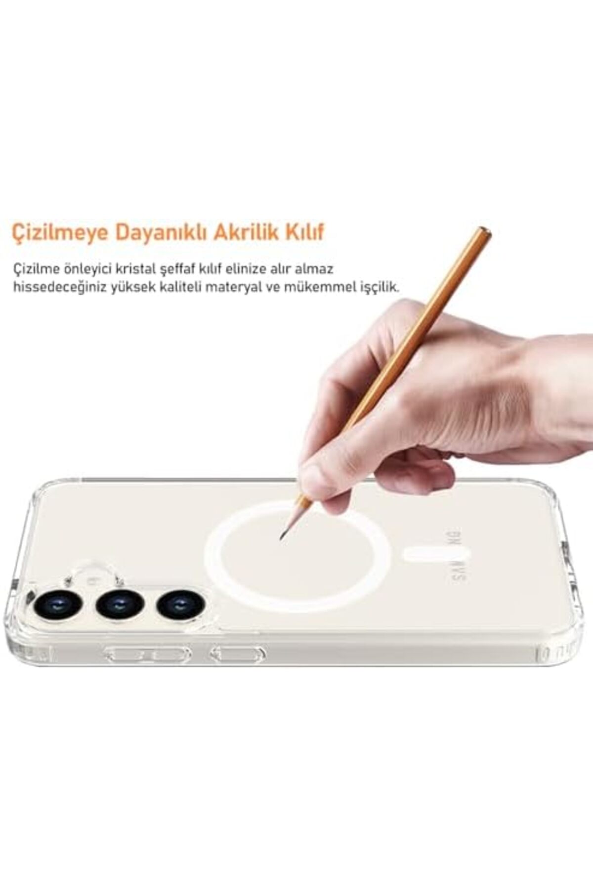 STOREMAX LABS S24 ile Uyumlu (6.7 İnç) Uyumlu Air Darbe Emici TPU + PC Şeffaf Kılıf 890831 - Görsel 2