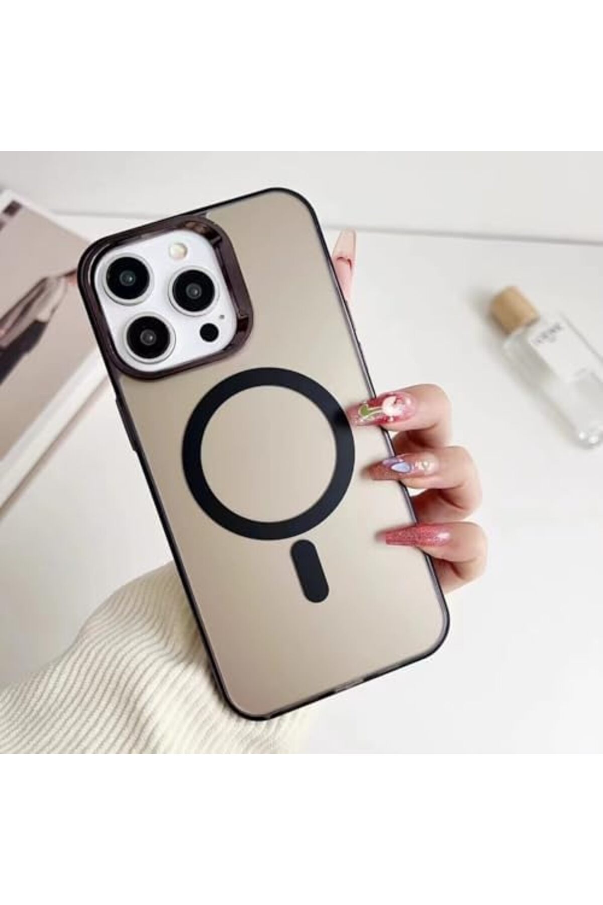 STOREMAX Kılıfı 16 Uyumlu Arkası Mat Silikon Kılıf Yükseltilmiş Lens Çerçeveli Telefon Kılıfı Drabeye Karşı K - Görsel 3