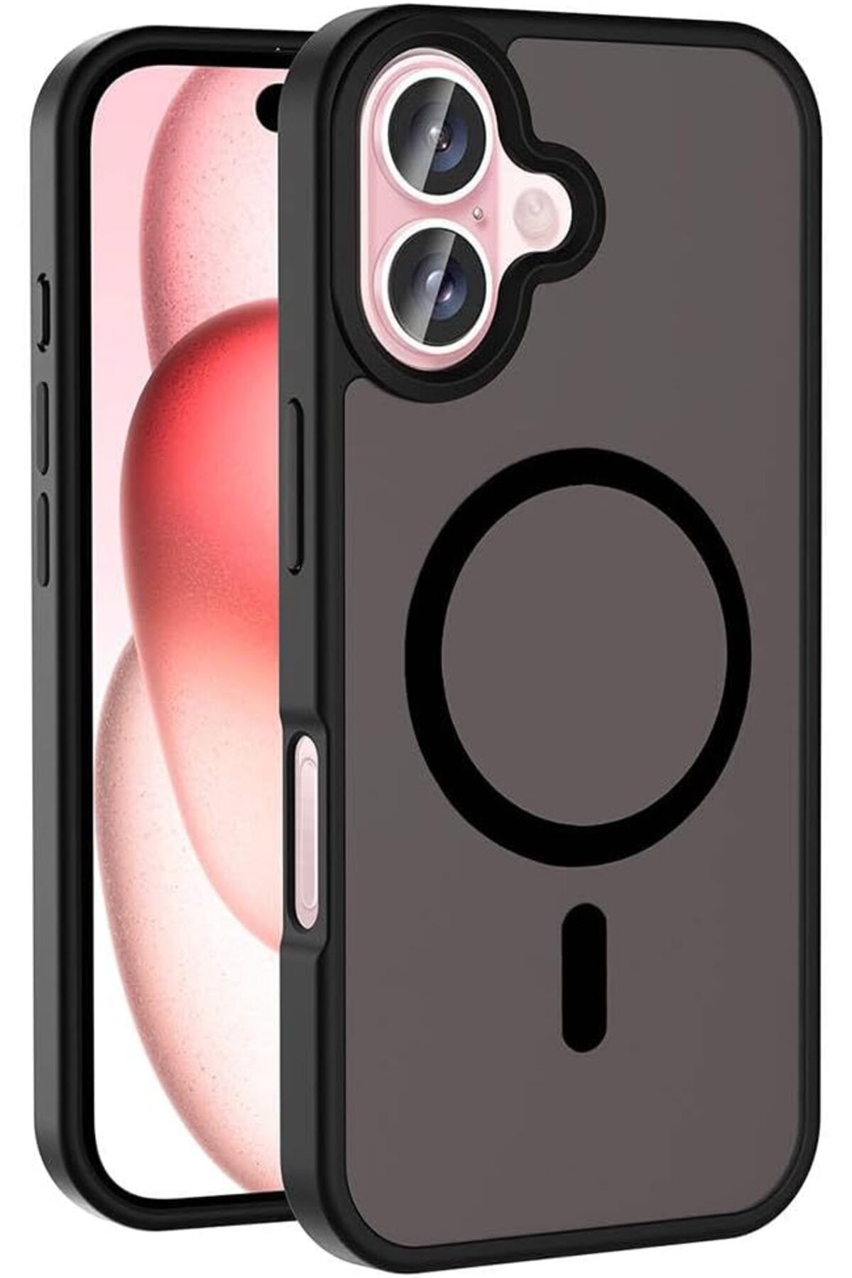 STOREMAX trendflare ile uyumlu 16 Kılıf M-safe Şarj Özellikli Mat Arka Yüzey Sio Kapak Siyah modasplash 11752