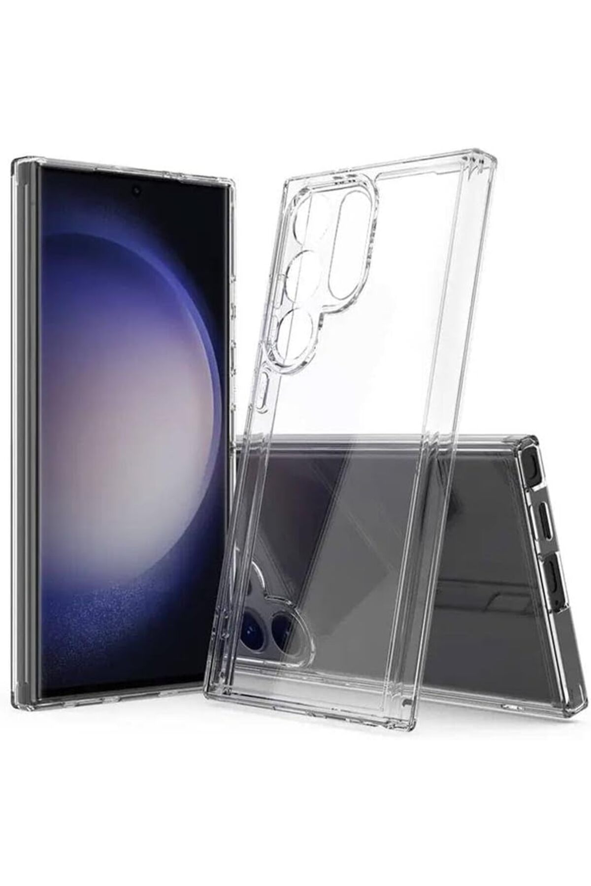 STOREMAX S24 Ultra Şeffaf 2MM ANTİ ŞHOCK 5G, Sararmayan Darbeye Dayanıklı Telefon Kılıfı, Çizilmez Silikon Ar