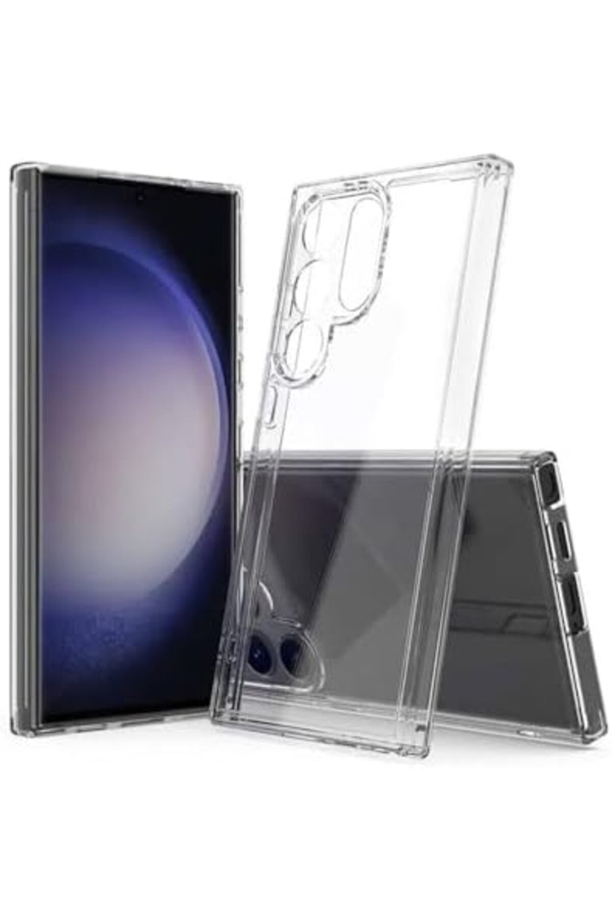 STOREMAX S24 Ultra Şeffaf 2MM ANTİ ŞHOCK 5G, Sararmayan Darbeye Dayanıklı Telefon Kılıfı, Çizilmez Silikon Ar - Görsel 3