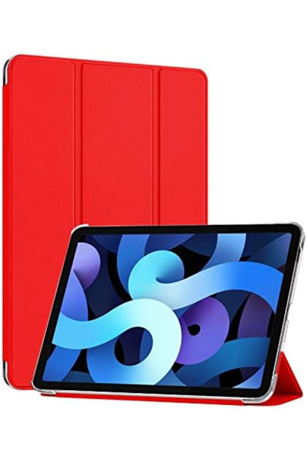 STOREMAX iPad Air 11 2024 için Kılıf (A2902-A2903) Slim Translucent Back Smart Cover Kırmızı [iPad Air 11 202 - Görsel 3