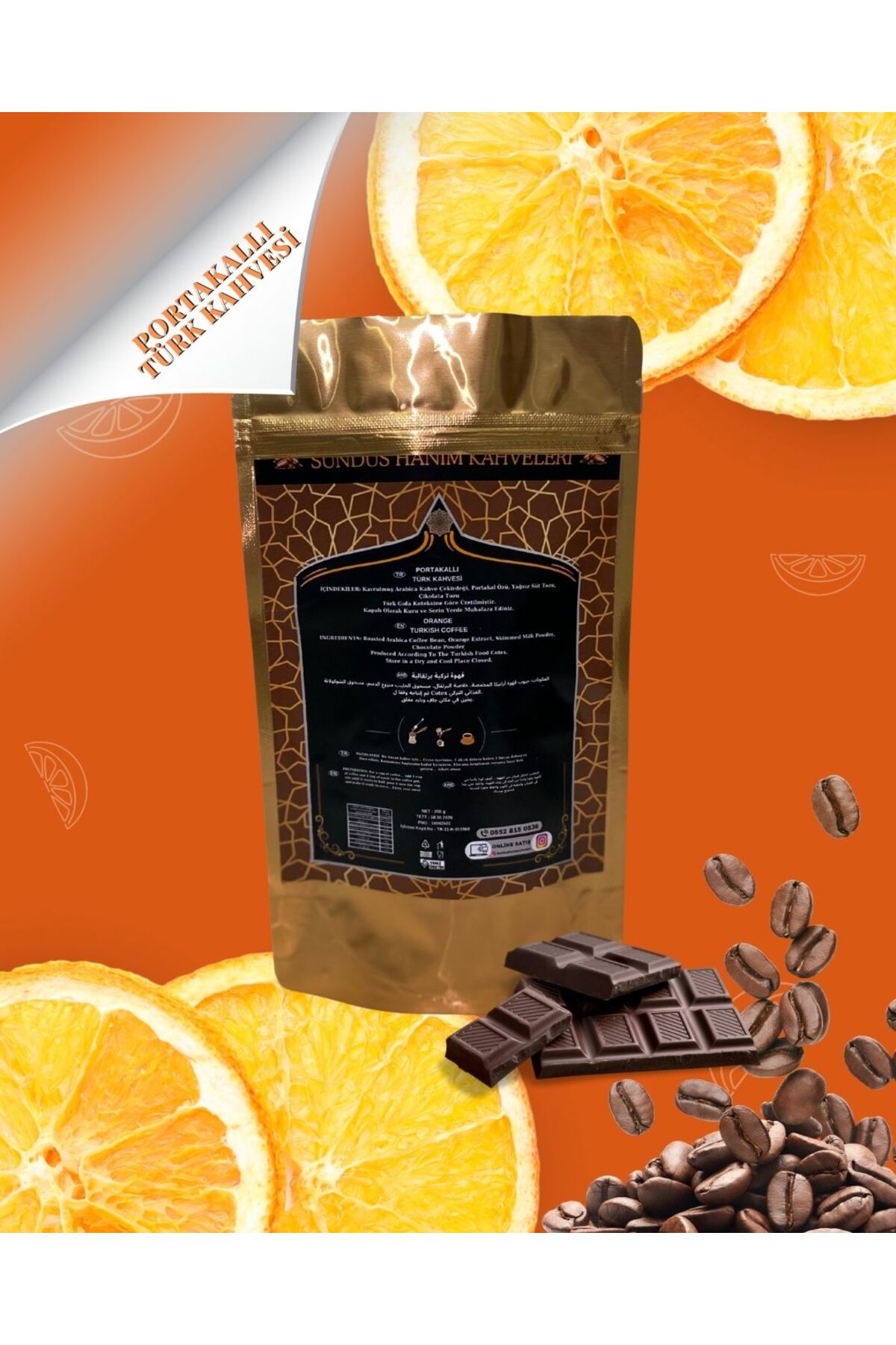 cafe milagroso PORTAKALLI TÜRK KAHVESİ 200 G X 2 ADET - Görsel 2