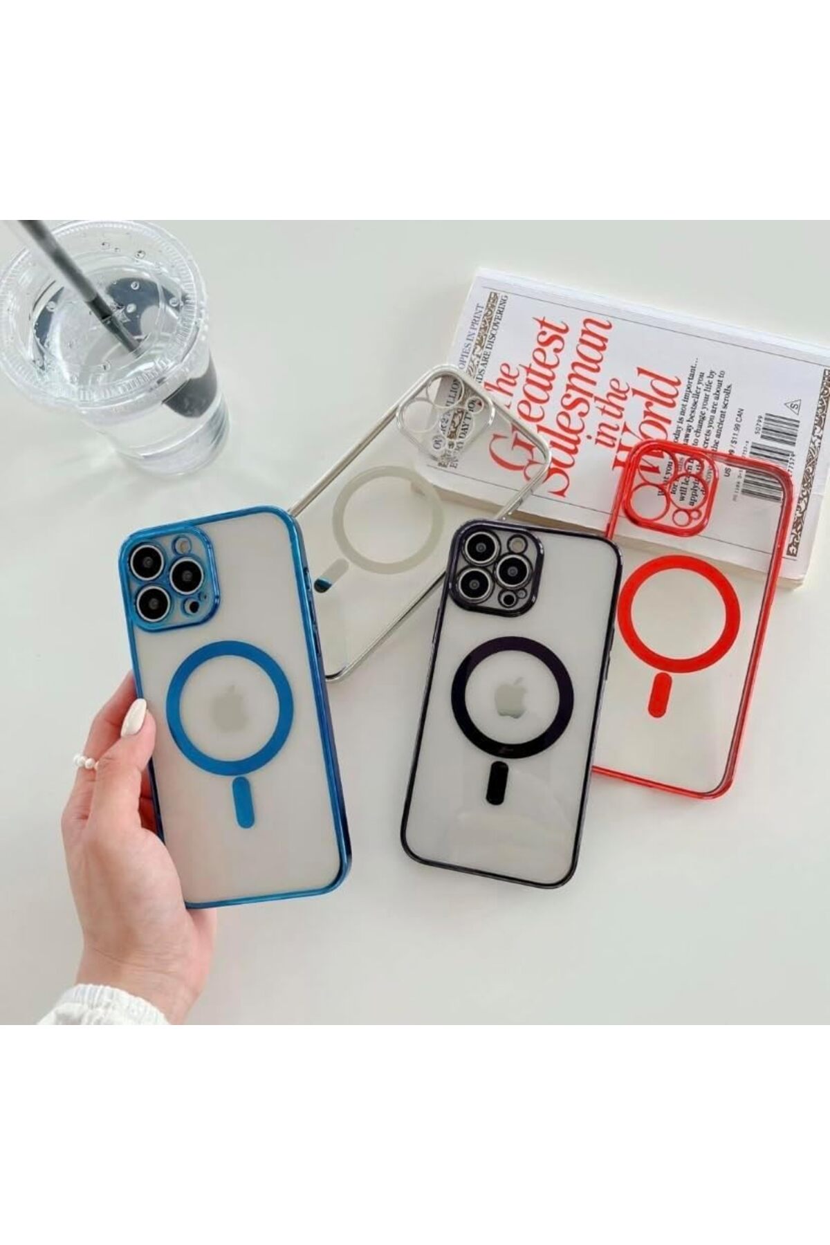 STOREMAX trendflare aks 13 pro için kablosuz şarj ile uyumlu, kamera lens korumalı kılıf mavi modasplash 1175