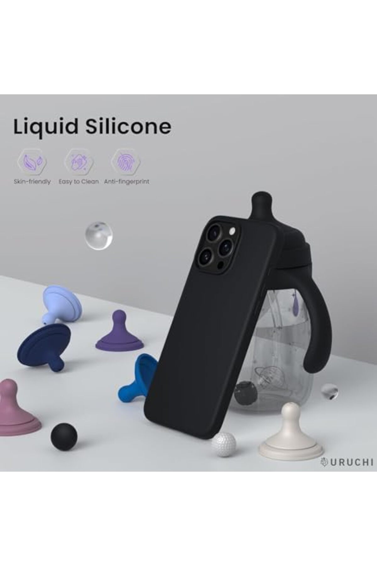 STOREMAX trendflare 16 Pro Kılıfı 6.3" ile Uyumlu, Sıvı Silikon 3 Katmanlı Tam Kaplamalı Yumuşak Jel Kauçuk D - Görsel 3