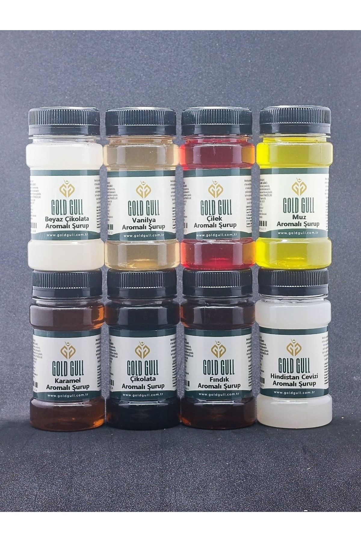 gold gull B. Çikolata,h. Cevizi,karamel,fındık,vanilya,çikolata,çilek&muz Aromalı Kahve&meyve Ş. 8 X 80 Ml.